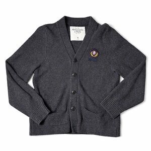 Y2K Abercrombie & Fitch Vintage Academia Cardigan Button Sweater Embroidered